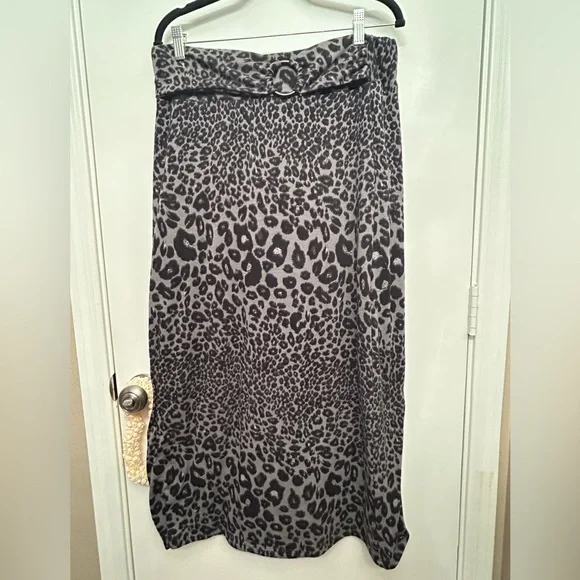Robert Louis Leopard Print Skirt sz. L - Picture 1 of 5